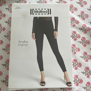 Brand new in box amazing Wolford Scuba Leggings. Size Medium